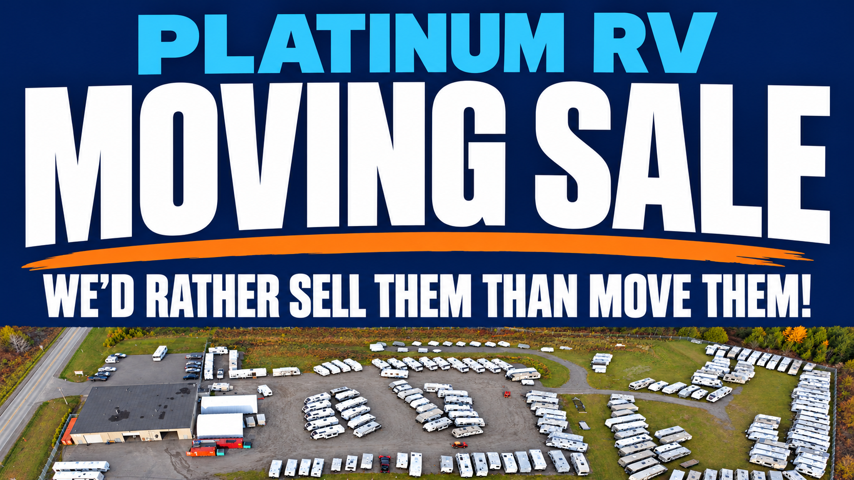 Platinum RV Moving Sale Sign